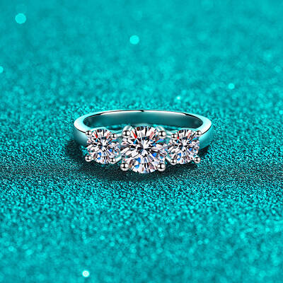 Rhodium Plated 925 Sterling Silver Pave 8.2x4.9mm Moissanite Finger Rings