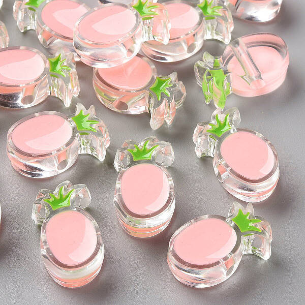 Transparent Enamel Acrylic Beads
