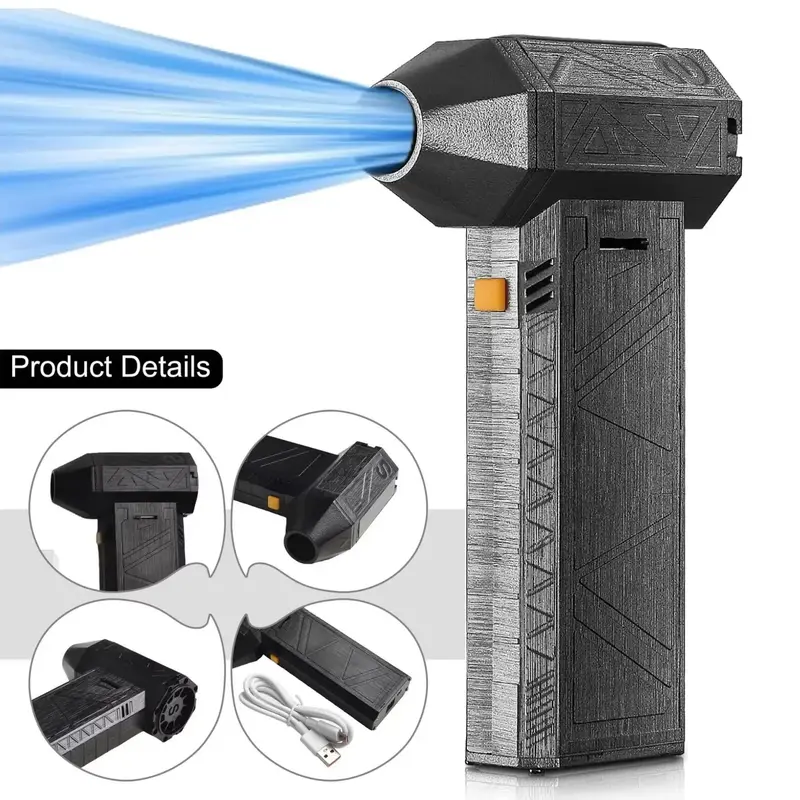 Portable Mini Blower, 130000RPM Handheld Blower, Rechargeable Blower for Outdoor Barbecue,Computer Dust Removal, Keyboard, Ca...