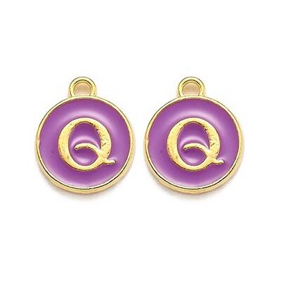 Golden Plated Alloy Enamel Charms