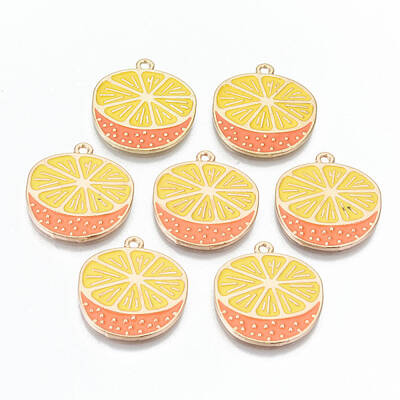 Light Gold Plated Alloy Enamel Pendants