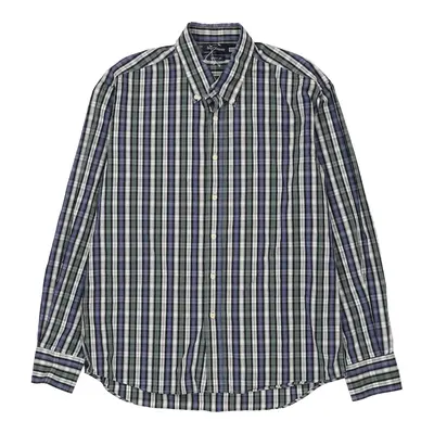 Best Company Checked Shirt - 2XL Blue Cotton
