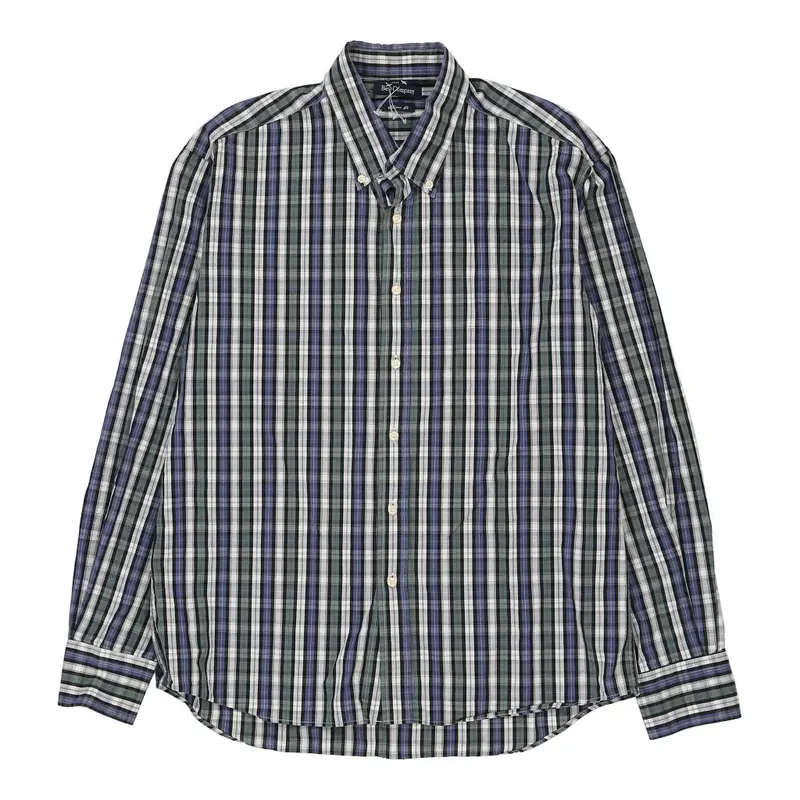 Best Company Checked Shirt - 2XL Blue Cotton