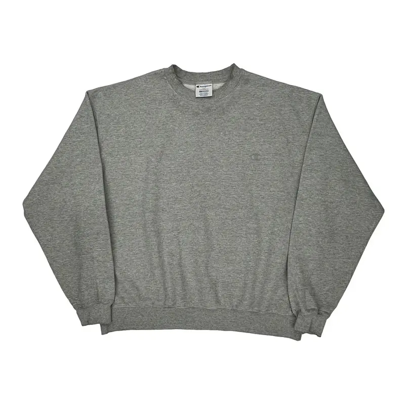 Champion Sweatshirt - 2XL Grey Cotton Blend