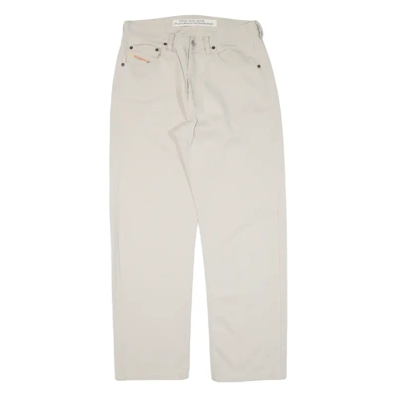 DIESEL Mens Trousers Beige Relaxed Straight W33 L29