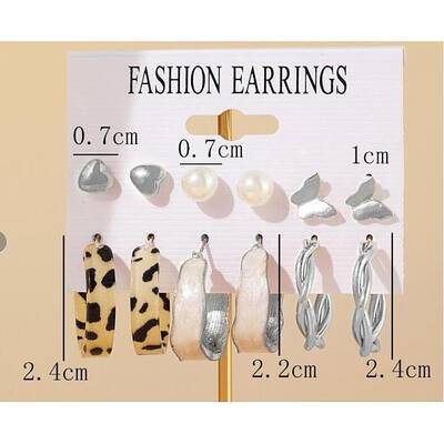 Alloy & Plastic Pearl Earring Sets