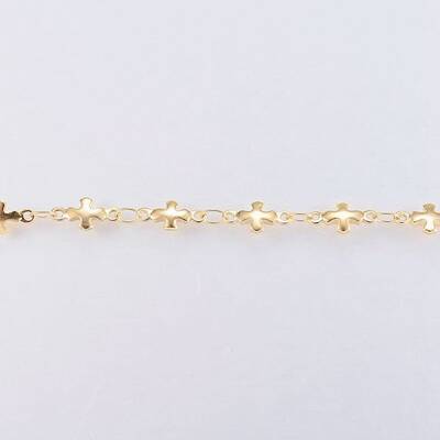 3.28 Feet Handmade Ion Plating(IP) 304 Stainless Steel Bar Link Chains