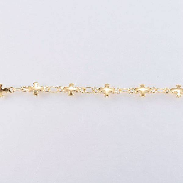 3.28 Feet Handmade Ion Plating(IP) 304 Stainless Steel Bar Link Chains