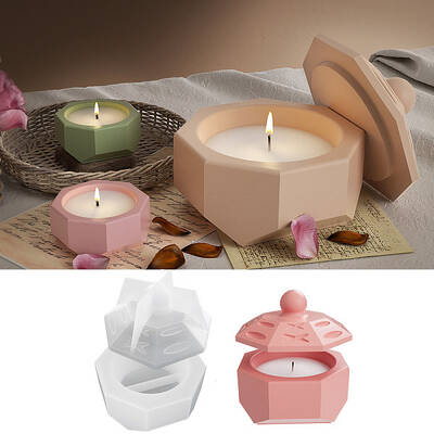 Octagon DIY Candle Cup Silicone Molds