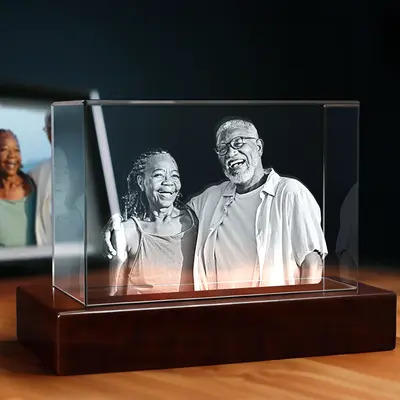 3D Memory Crystal™ - Tabletop - Rectangle - For Her-Standard / Titan