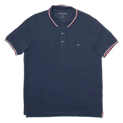 TOMMY HILFIGER Mens Polo Shirt Blue 2XL