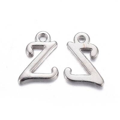 Platinum Plated Alloy Letter Pendants