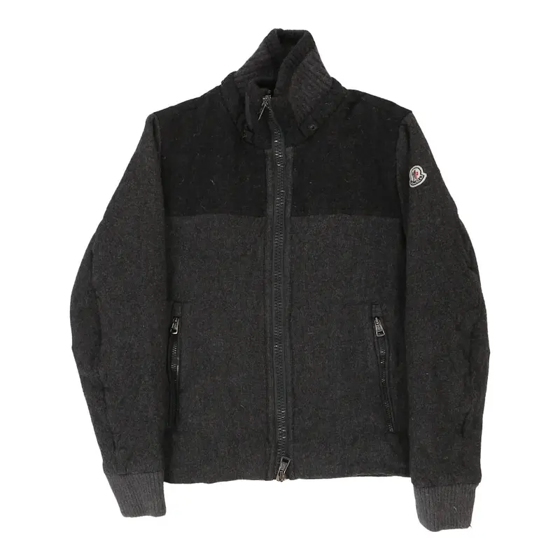 Age 10-11 Moncler Jacket - Medium Grey Wool Blend