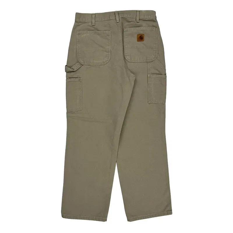 Carhartt Carpenter Trousers - 32? Waist Khaki Cotton