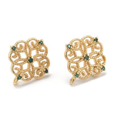 Brass Stud Earring Findings