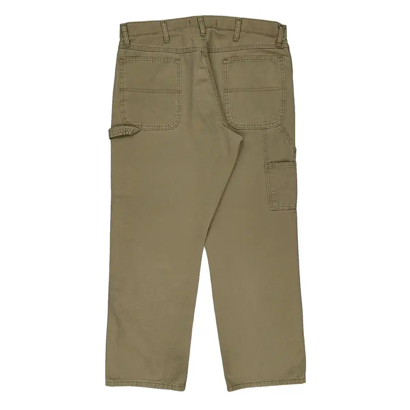 Wrangler Carpenter Trousers - 37? Waist Beige Cotton