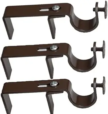 NoNo Bracket - No Drill Curtain Rod Bracket Attachment over Blinds (Set of 3)