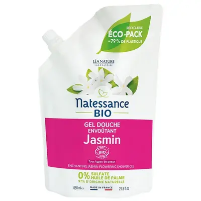 Natessance - Bewitching Shower Gel - Eco-Pack - Organic Jasmine 650ml