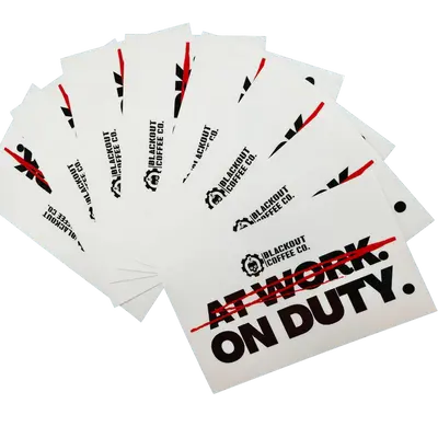 At Work On Duty Vinyl Decal