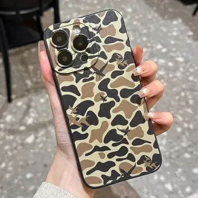 Camouflage Pattern Phone Case, Decorative Phone Protector Cover, Phone Accessories Compatible with iPhone 16 15 14 13 12 Pro...