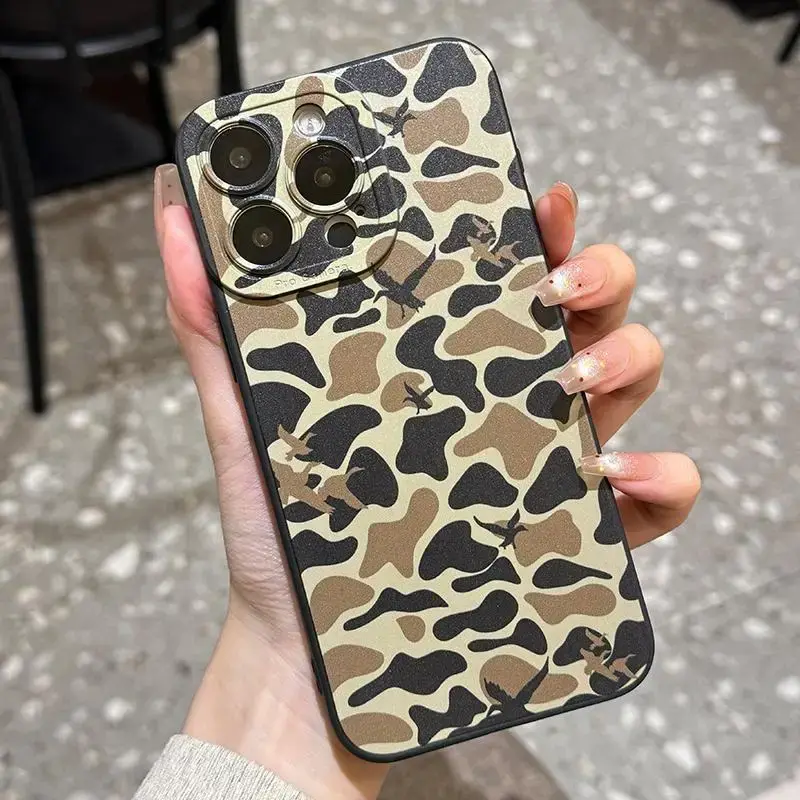 Camouflage Pattern Phone Case, Decorative Phone Protector Cover, Phone Accessories Compatible with iPhone 16 15 14 13 12 Pro...