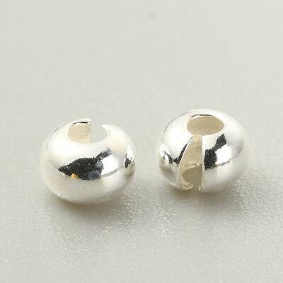 925 Sterling Silver Crimp Beads Covers
