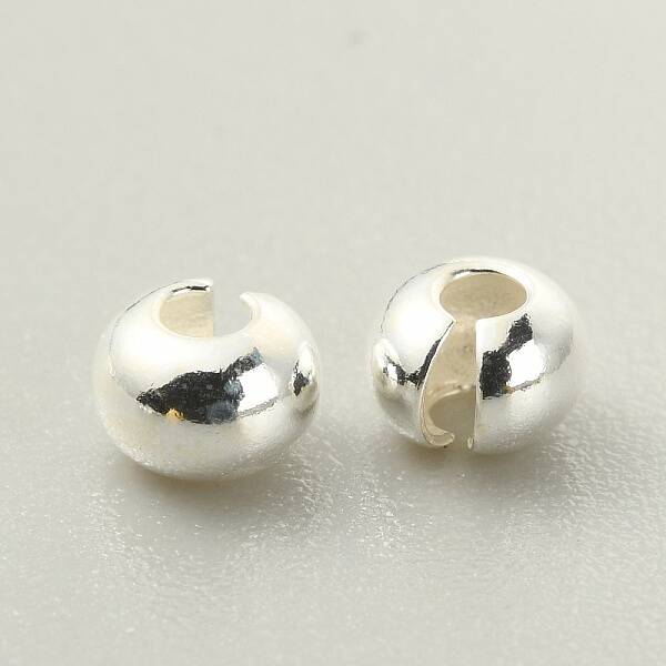 925 Sterling Silver Crimp Beads Covers