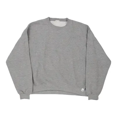 Russell Athletic Sweatshirt - Small Grey Cotton Blend