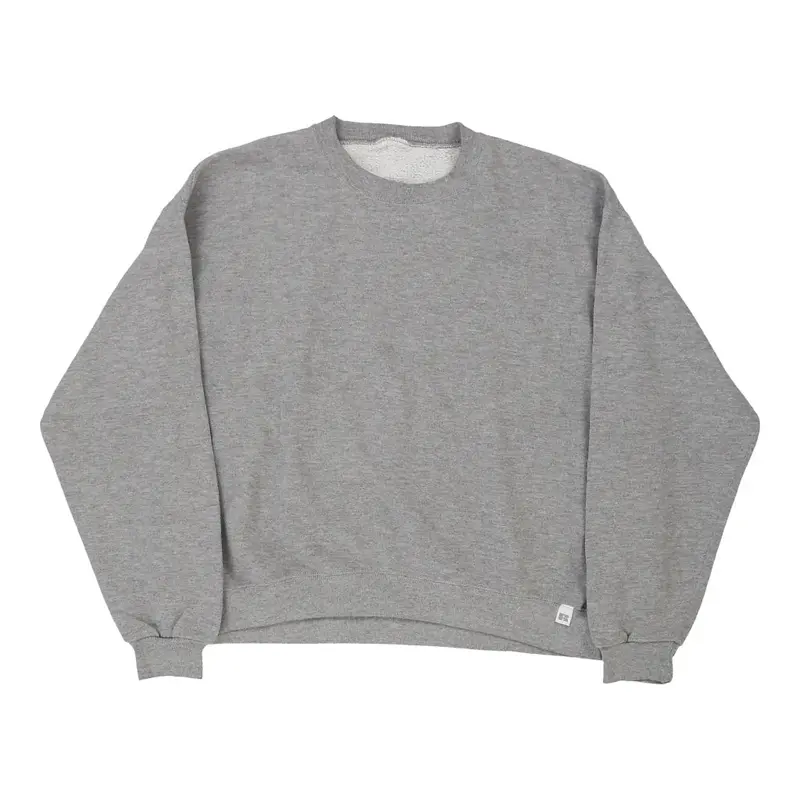 Russell Athletic Sweatshirt - Small Grey Cotton Blend