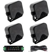 Herdio Wireless Bluetooth Connectivity 4-Inch Outdoor Waterproof Speakers for Golf Carts, ATVs, UTVs, Boats and Trucks (2 Pai...