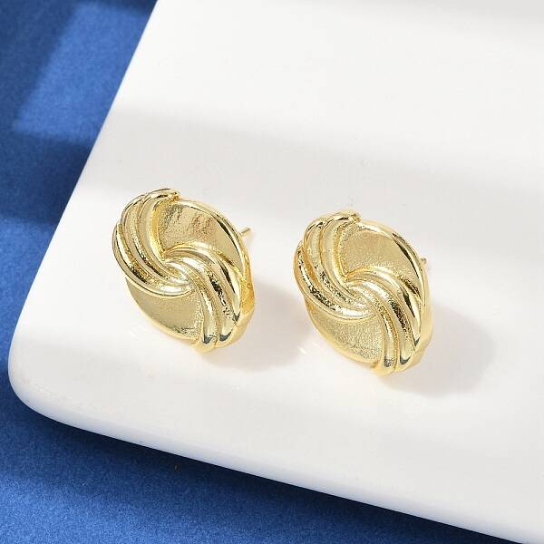 Brass Stud Earrings