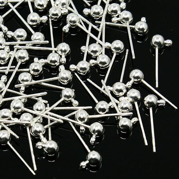 Brass Ball Post Ear Studs
