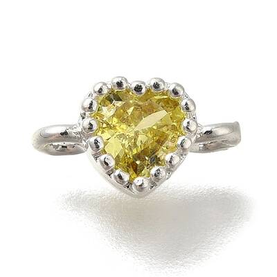 Rack Plating Brass Cubic Zirconia Heart Links Connector Charms