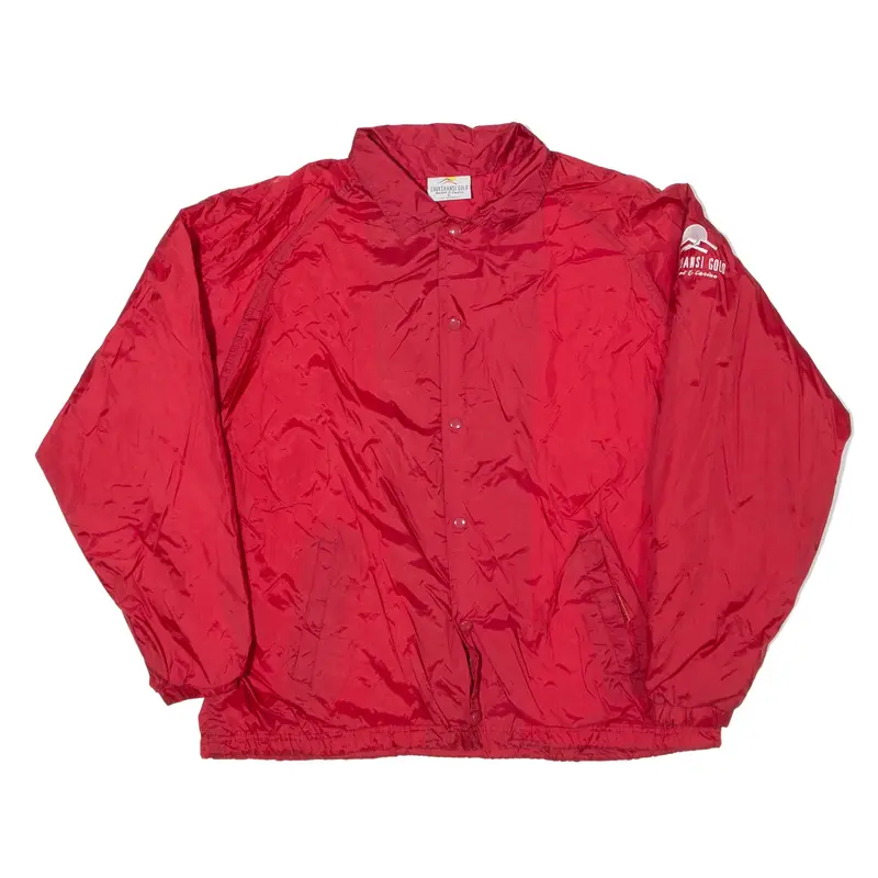 CHUKCHANSI GOLD Coach Jacket Red Nylon 90s Mens L