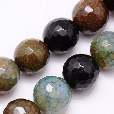 Natural Crackle Agate Beads Strands