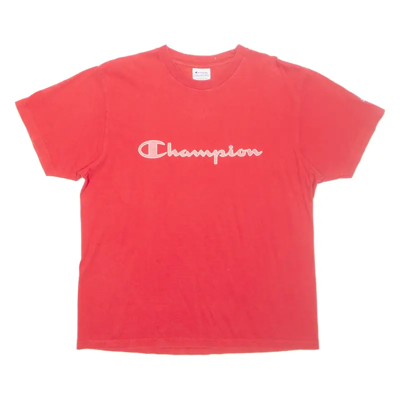 CHAMPION Mens T-Shirt Red L