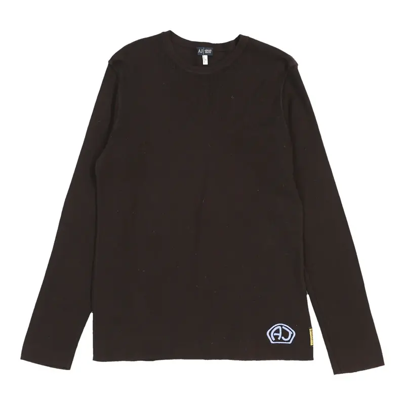 Armani Jeans Jumper - Medium Brown Cotton | Size: medium
