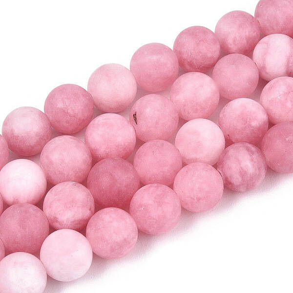 Natural White Jade Bead Strands