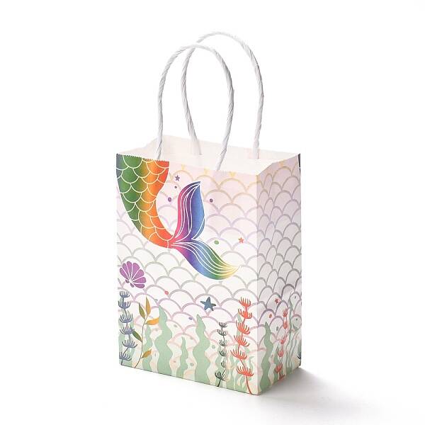 Rectangle Foldable Creative Kraft Paper Gift Bag