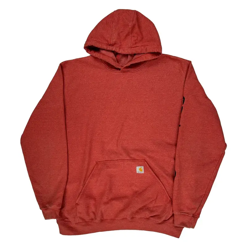 Carhartt Tall Hoodie - XL Red Cotton Blend