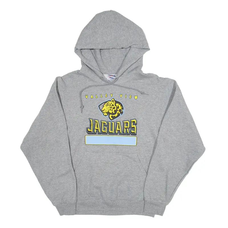 JERZEES Valley View Jaguars Hoodie Grey Pullover Mens S