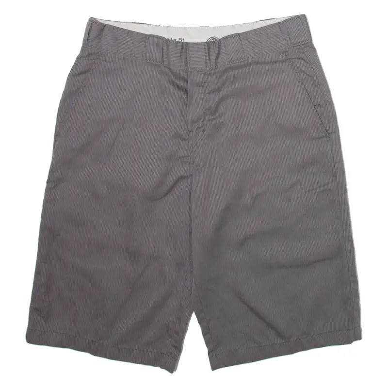 DICKIES Mens Workwear Shorts Grey Striped M W32
