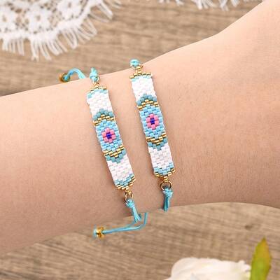 Glass Seed Braided Bead Bracelet