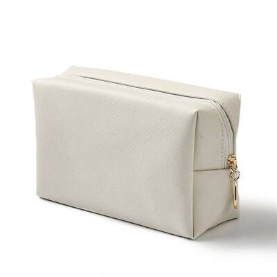 Rectangle PU Leather Cosmetic Storage Zipper Bag