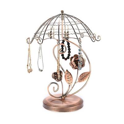 Rotatable Umbrella Iron Earring Display Stands