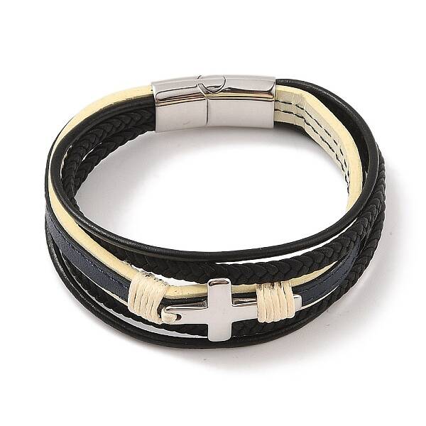 Braided Microfiber Leather Multi-strand Bracelets