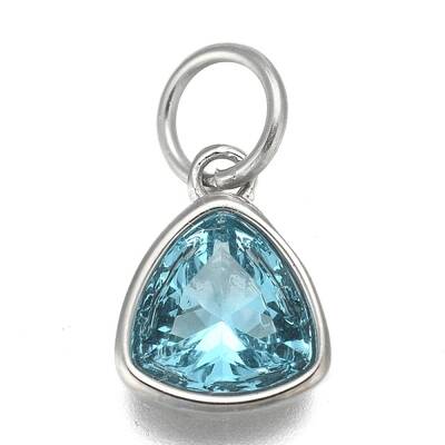 304 Stainless Steel Cubic Zirconia Pendant