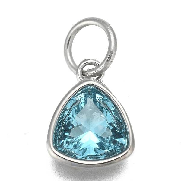 304 Stainless Steel Cubic Zirconia Pendant