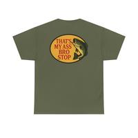 Bro Stop Unisex Heavy Cotton Tee - Fish Shirt - Funny - Butt - Joke - Edgy - Gift for Men and Women