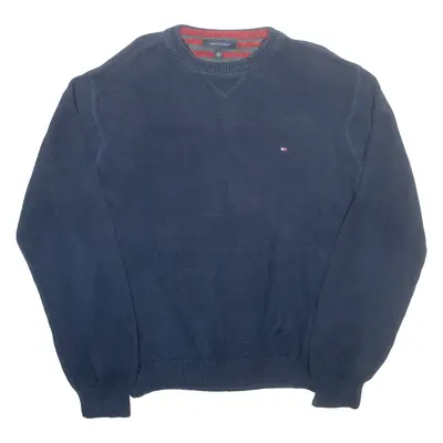 TOMMY HILFIGER Mens Jumper Blue Tight Knit XL